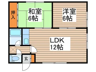 コーポ内田No.1【2階】の間取り