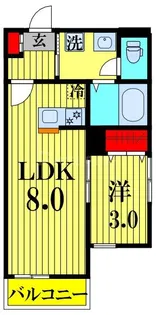 ガーデンヒルズ流山【1階】の間取り