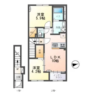 フロントアイランドII【2階】の間取り