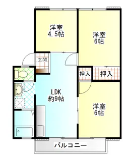グリーンハイムほやの【1階】の間取り