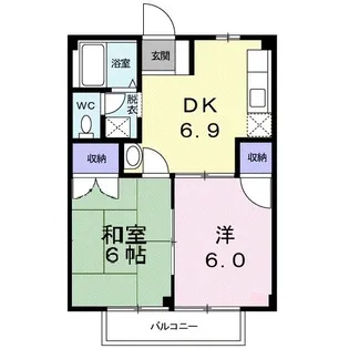 F OAK【2階】の間取り