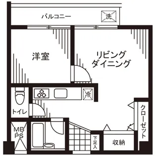 シャンブル富ヶ谷【4階】の間取り