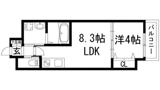 クローバー・クレア石橋阪大前【5階】の間取り