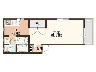 大阪府大阪市住之江区浜口西1【アパート】の間取り