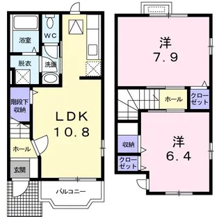 エクセレントII【1階】の間取り