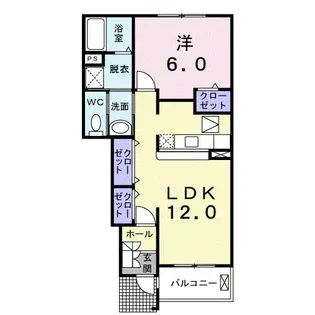 アムールI号館【1階】の間取り