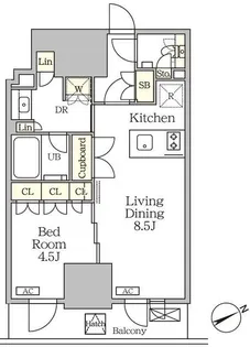 東京都大田区山王2【マンション】の間取り