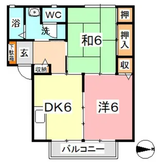 ネオニューク長尾 A【1階】の間取り