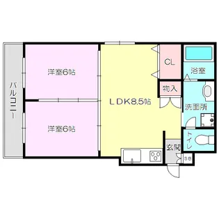 シティフラット【4階】の間取り