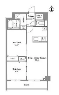 東京都新宿区百人町1【マンション】の間取り