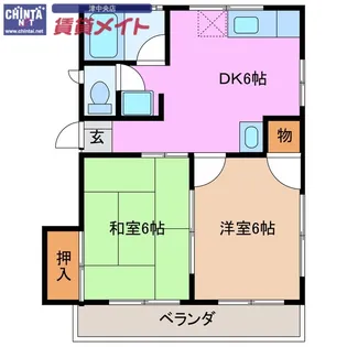 スカイハイツ【1階】の間取り