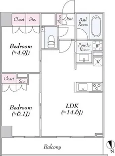 東京都板橋区高島平7【マンション】の間取り