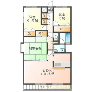ドムス喜兵衛 宙の棟【3階】の間取り