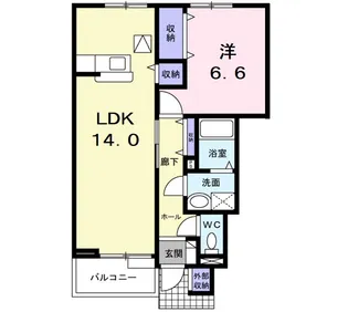 カルフールオリゾンA【1階】の間取り