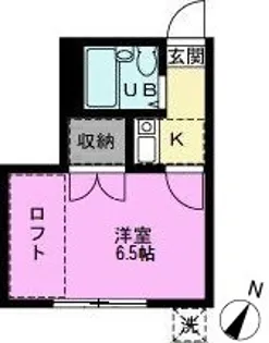 シャトル旭1【1階】の間取り