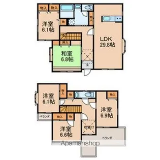 千葉県柏市旭町2【一戸建】の間取り