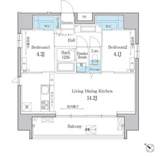 デュオメゾン文京白山【10階】の間取り
