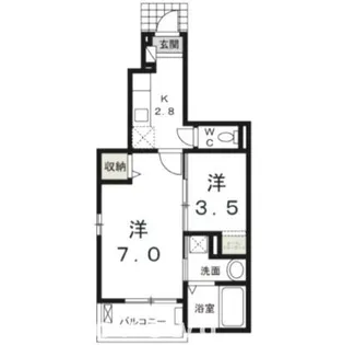 群馬県高崎市八千代町1【アパート】の間取り