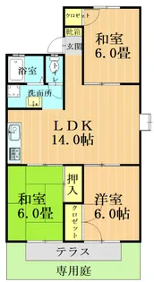 リバーシティ江津【1階】の間取り