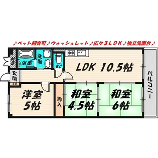 3LDKの間取り画像