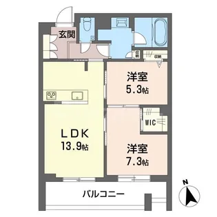 セントリビエ江北【3階】の間取り