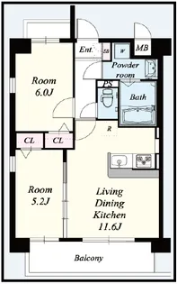 レフィナード博多【2階】の間取り