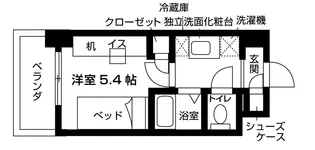 S-RESIDENCE 京都竹田 dormitory【4階】の間取り