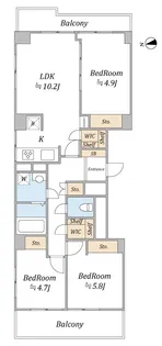 目黒グレースマンション【13階】の間取り