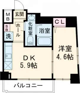 アンベリール亀有【1階】の間取り