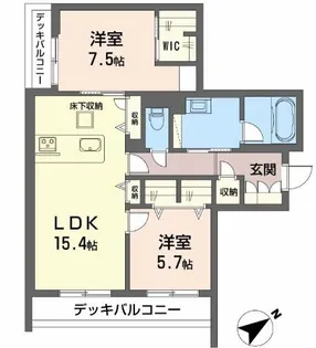 シャーメゾン草津プレミア【1階】の間取り