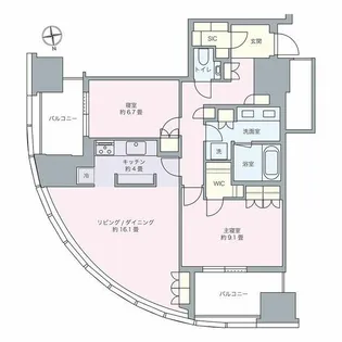 麻布台ヒルズレジデンスB【21階】の間取り