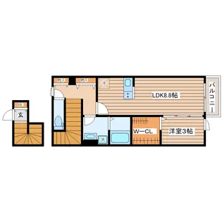 シャンテ富沢【2階】の間取り