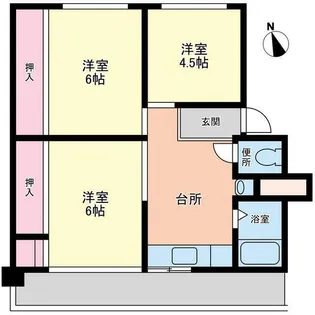 ヴィラナリー木太II 2号棟【4階】の間取り
