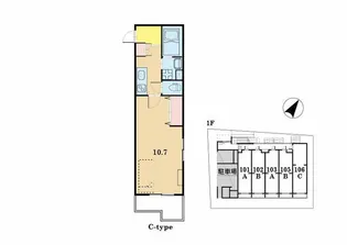 コスモドゥーエ【1階】の間取り