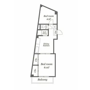 ユーコート横浜反町【3階】の間取り