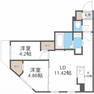 CITY RESIDENCE栄通【4階】の間取り