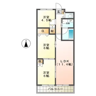 ベレーザ末永【5階】の間取り