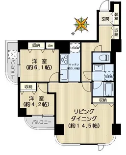 アドリーム文京動坂【3階】の間取り