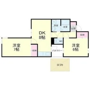 上島コモンコートC棟【2階】の間取り