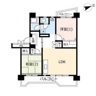 UR鳶尾【7階】の間取り