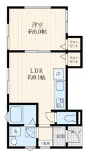CE LA VI 中落合【1階】の間取り
