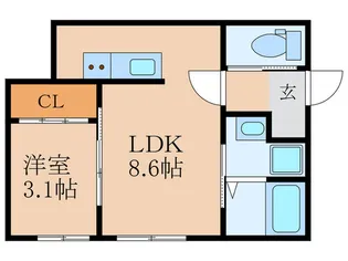 iDEAL西宮市【2階】の間取り
