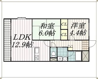 オリオンハイツ【4階】の間取り