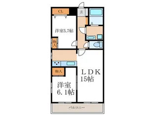 サクシード宝ヶ池の間取り