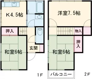 茨城県取手市双葉3【一戸建】の間取り