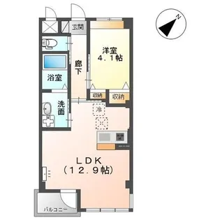 ポンデザール【1階】の間取り