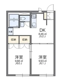 レオパレスクレール【1階】の間取り