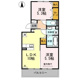プルメリア【2階】の間取り