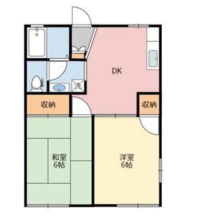 おちあいハイツB【1階】の間取り