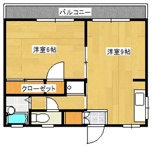 エスペランス丸山【1階】の間取り